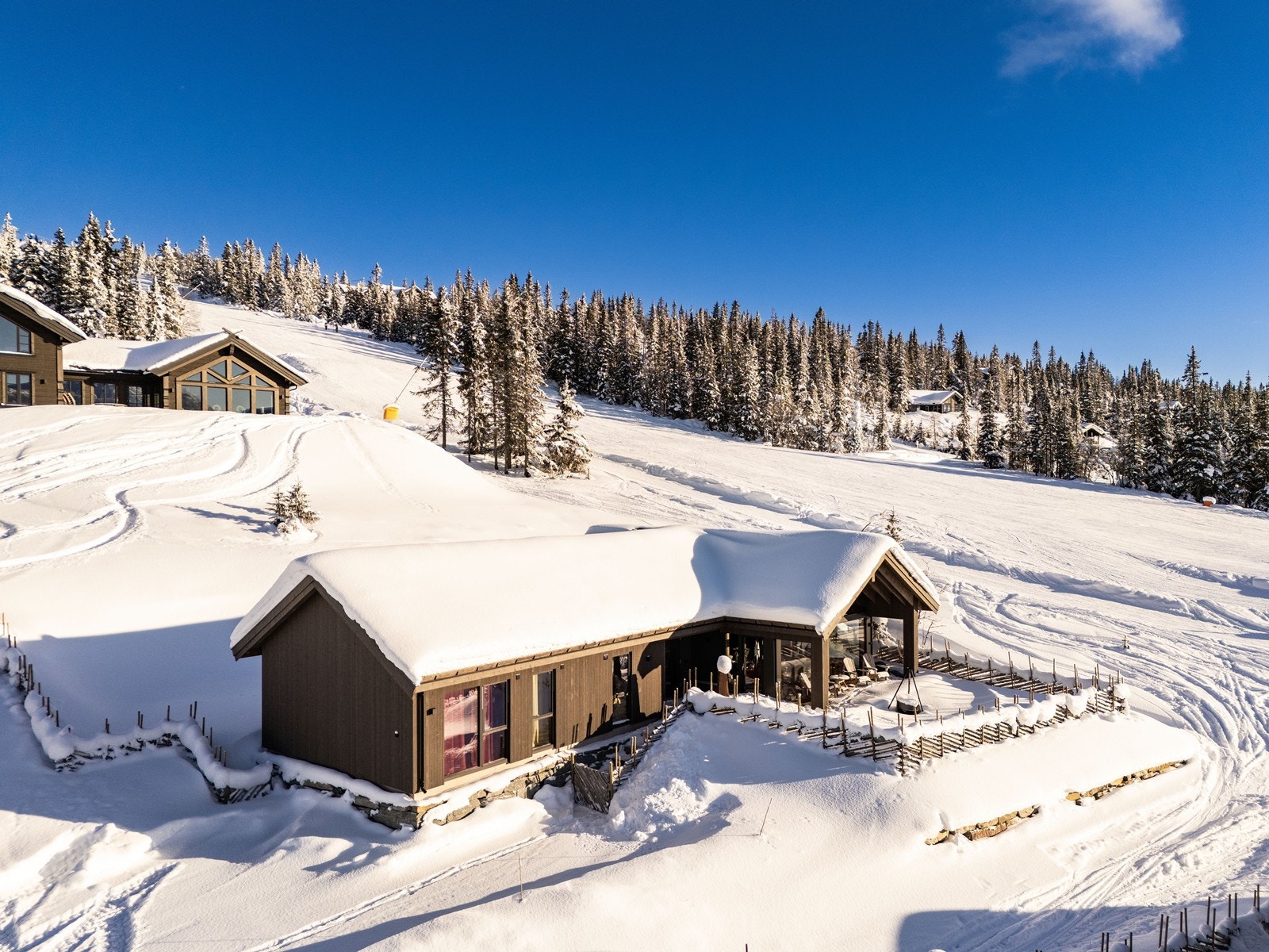 Rålekker og moderne familiehytte med fantastisk beliggenhet på Haglebu - ski in/ski out! Galleribilde
