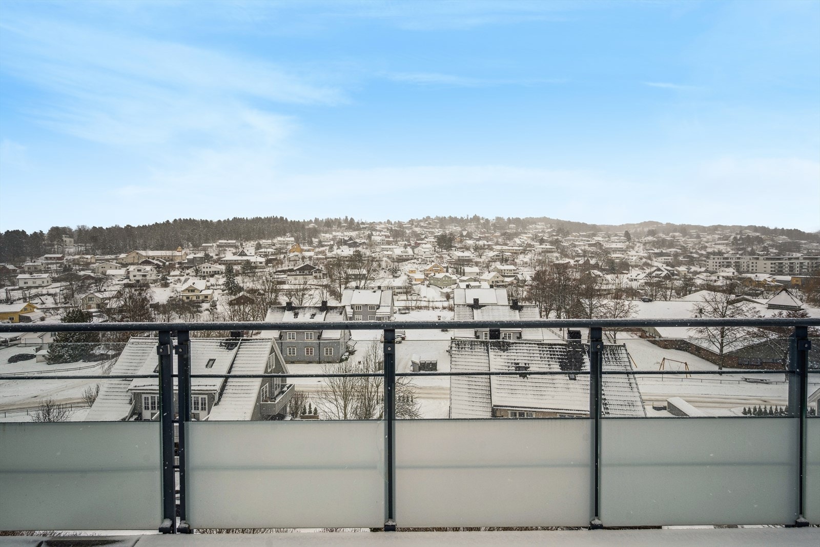 Flott utsikt fra balkongen. Galleribilde