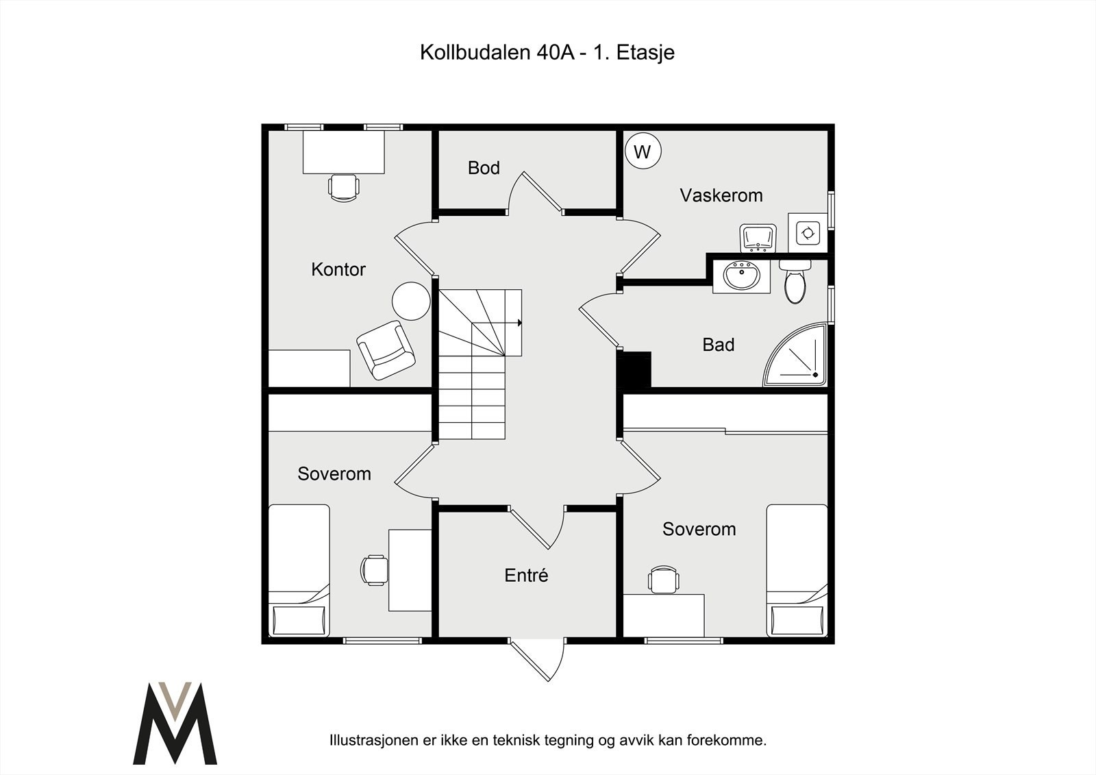 Plantegning underetasje. Galleribilde