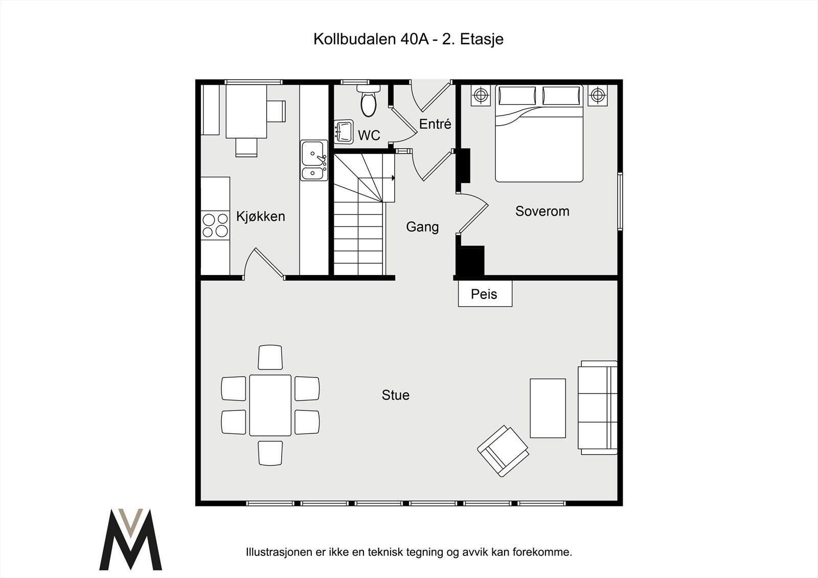 Plantegning 1. etasje. Galleribilde