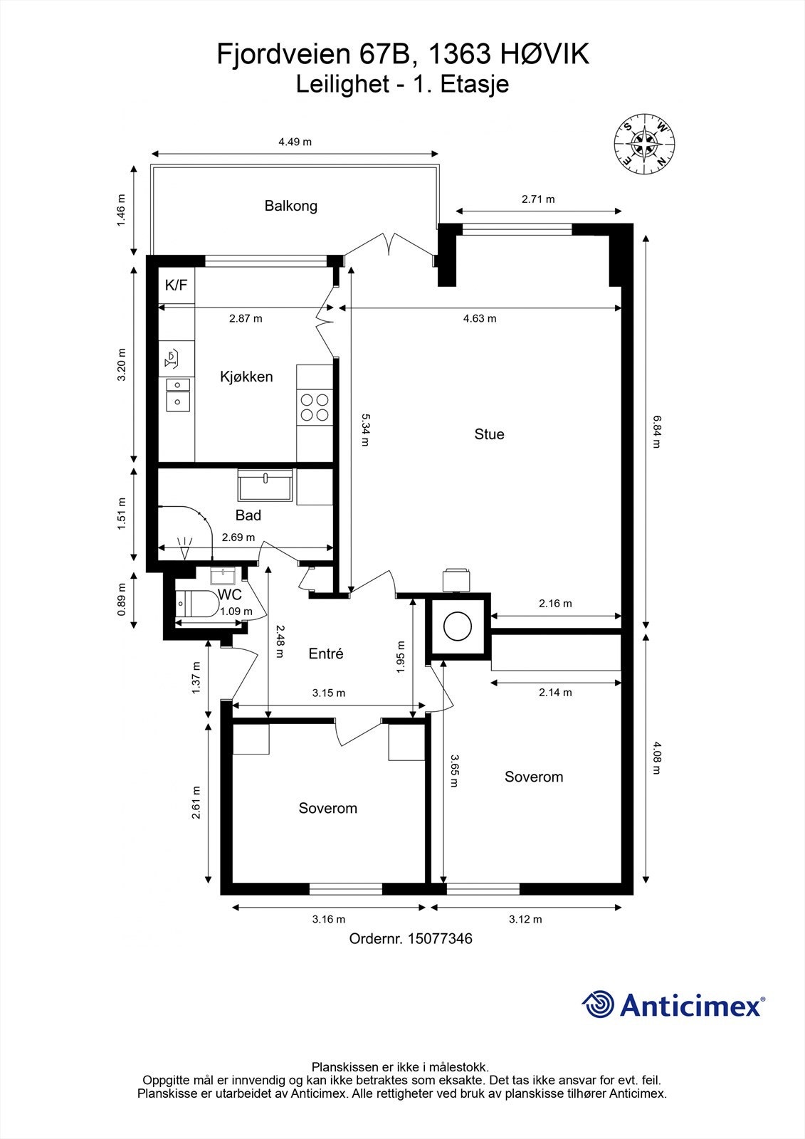 Plantegning Galleribilde