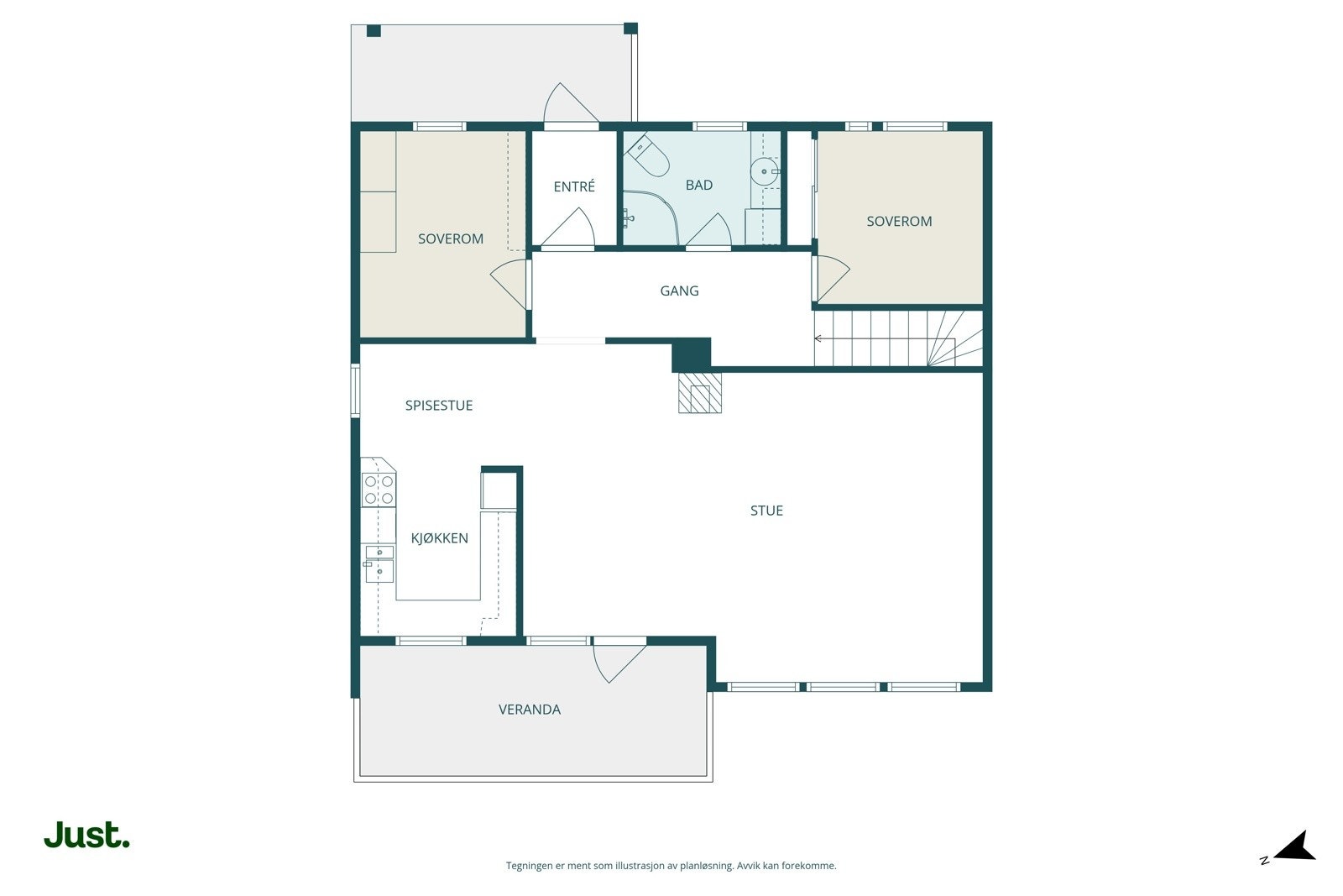 Planskisse hovedetasje.