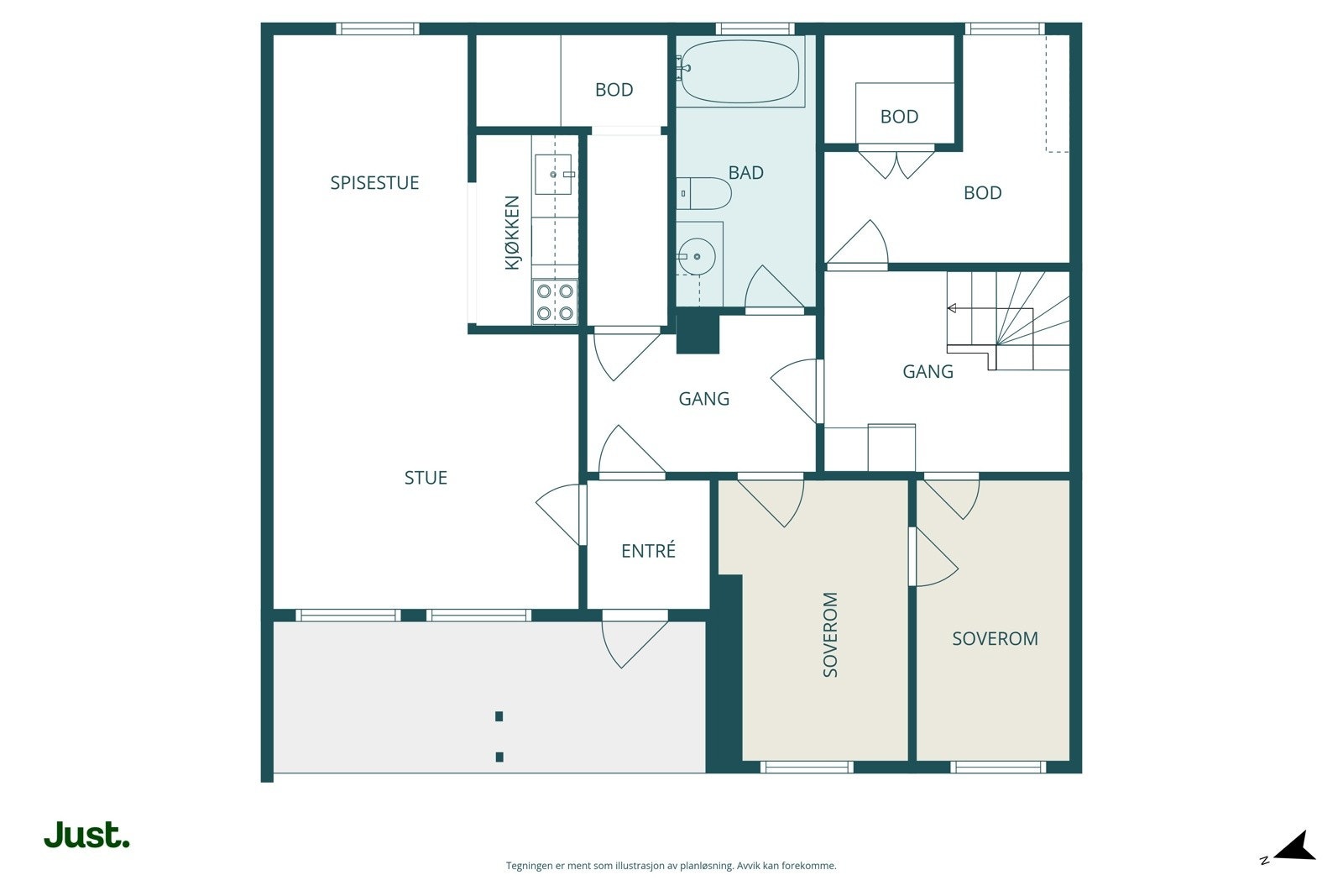 Planskisse underetasje.