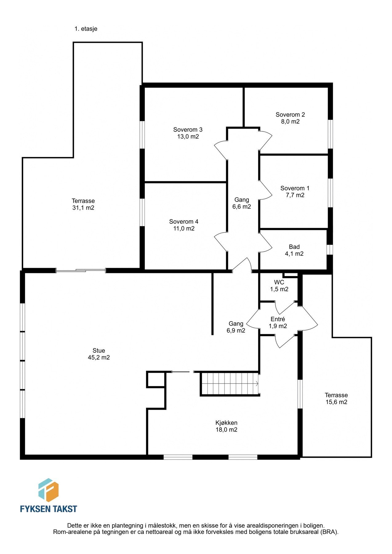 Planskisse hovedetasje. Galleribilde
