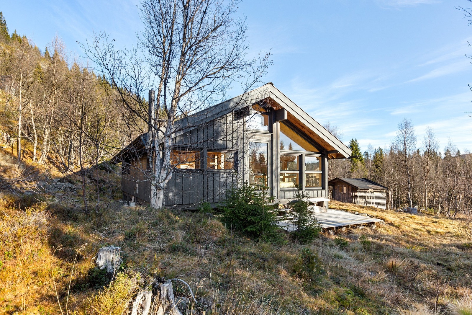 Eiendommen ligger usjenert til i rolig hytteområde. Galleribilde