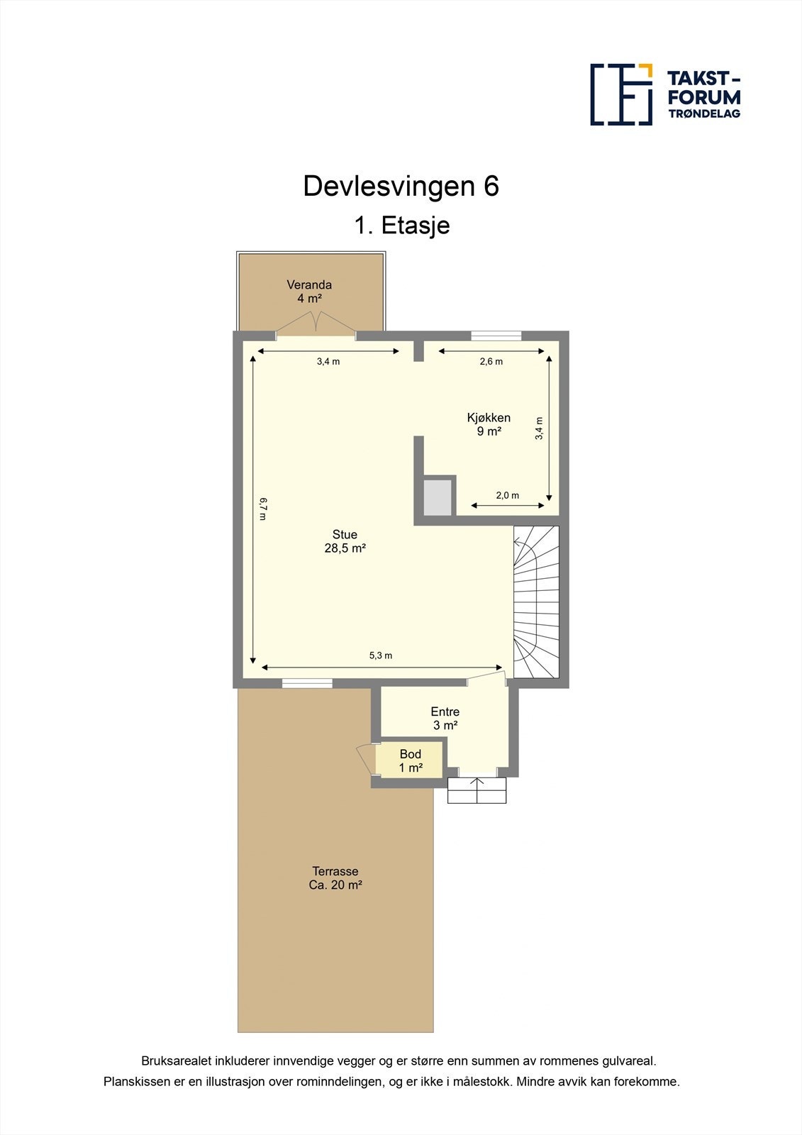 Planskisse 1. etasje. Galleribilde