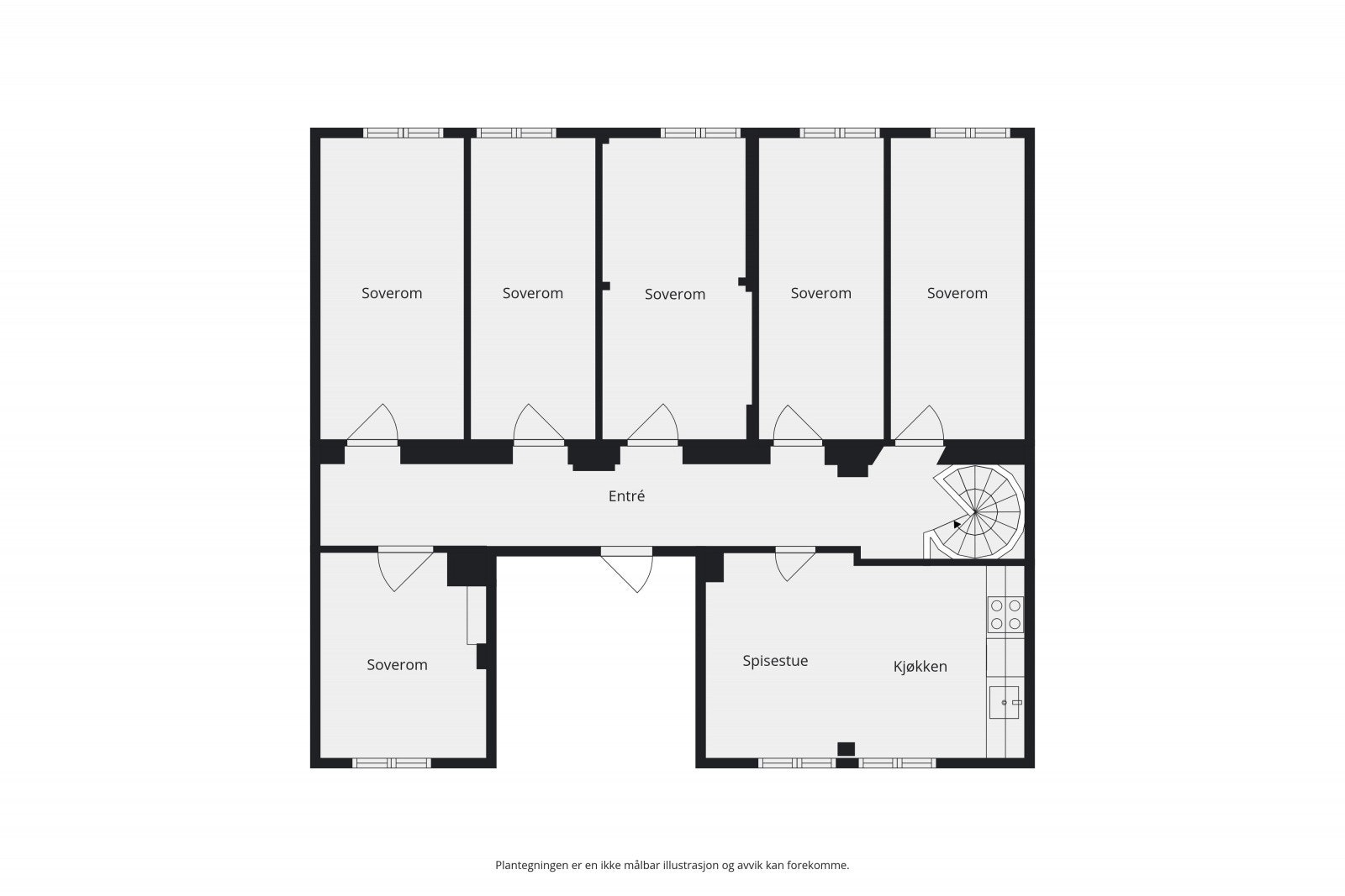 Plantegning 1. etg Galleribilde