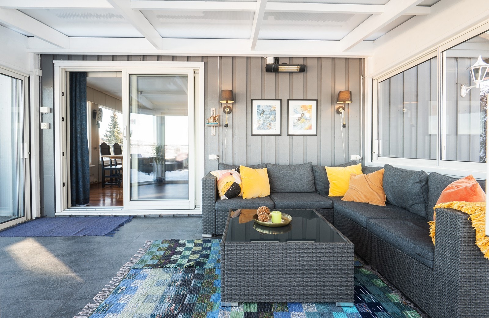 Innglasset og støpt hagestue på 14 kvm Galleribilde