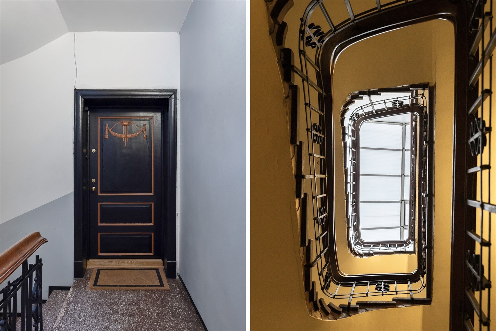 Felles trappeoppgang. Galleribilde