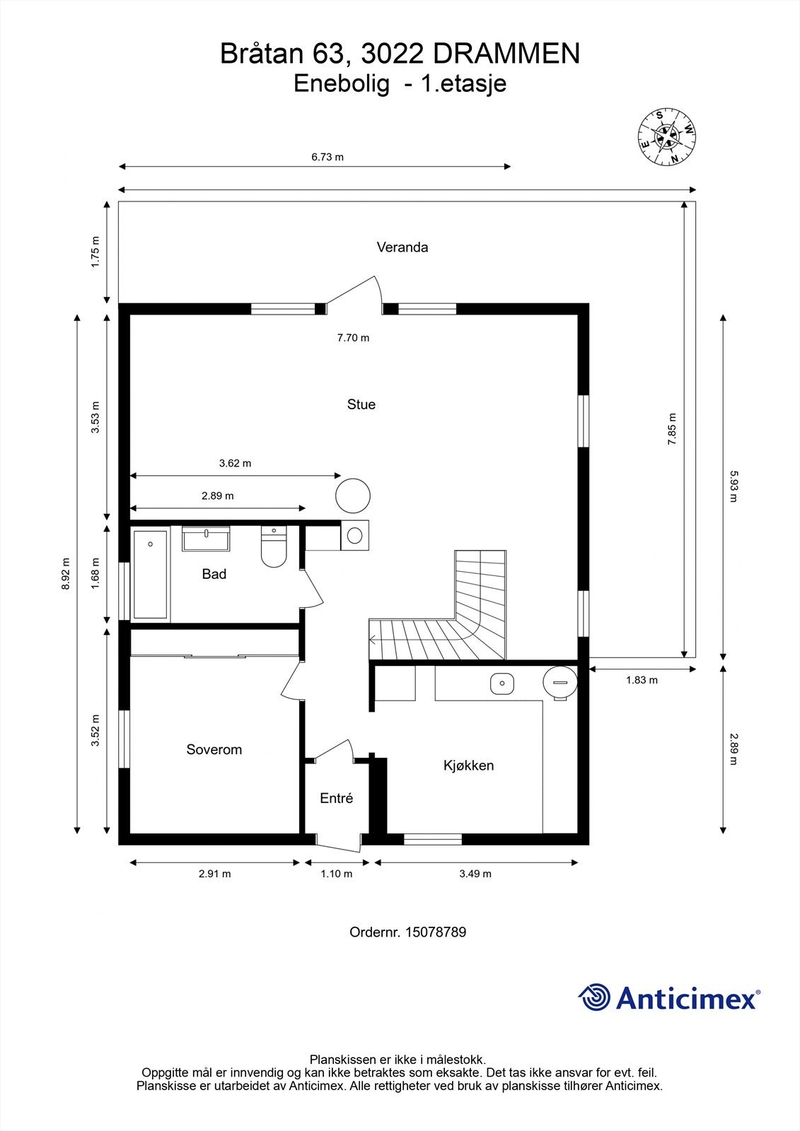 Plantegning - 1. etasje Galleribilde