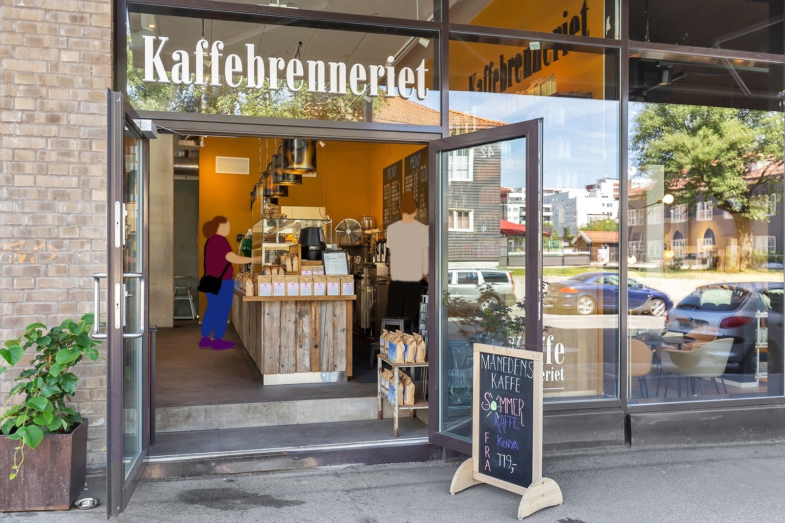 I nabolaget finner du flere hyggelige kaféer med blant annet Baker Nordby, Kaffebrenneriet og Baker Hansen. Galleribilde