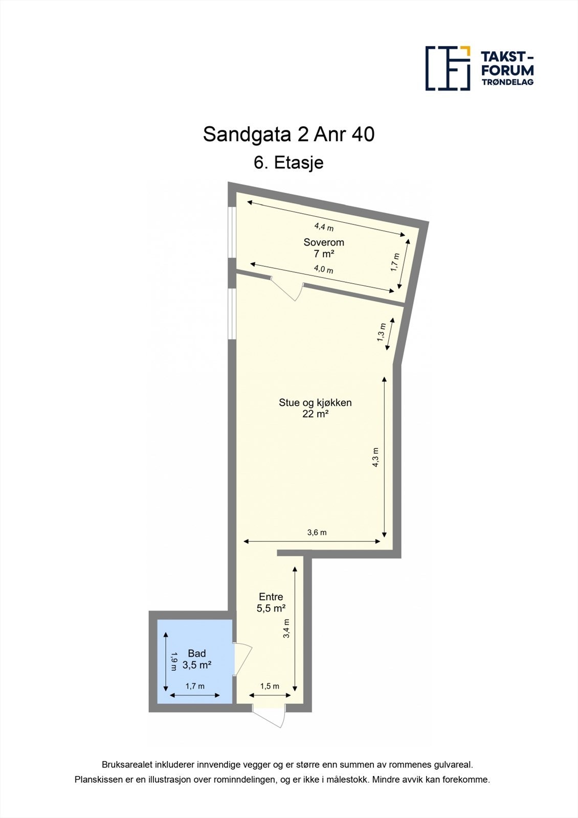 Planskisse 6.etasje. Galleribilde