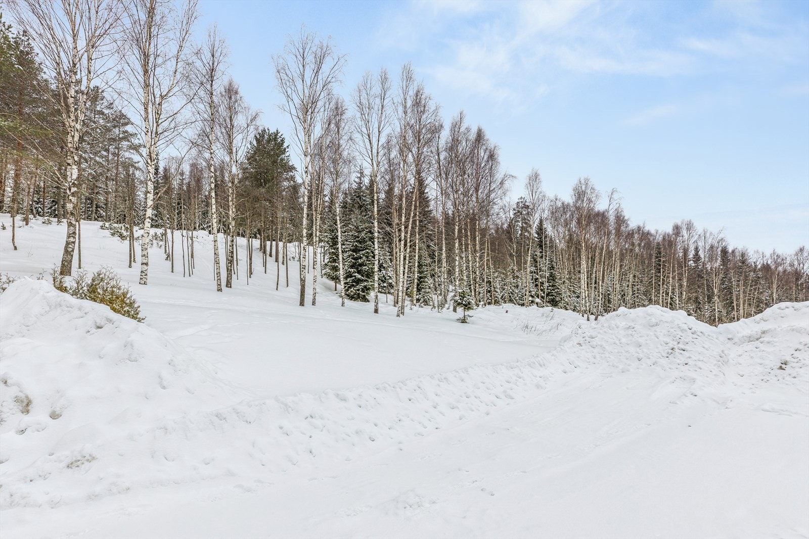Her bor du med Lillomarka som nærmeste nabo, hvor skiløypene starter rett fra tomtegrensen om vinteren og turstiene venter resten av året Galleribilde