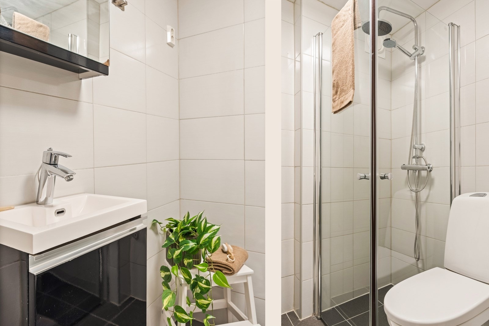 Lyst og praktisk bad. Galleribilde