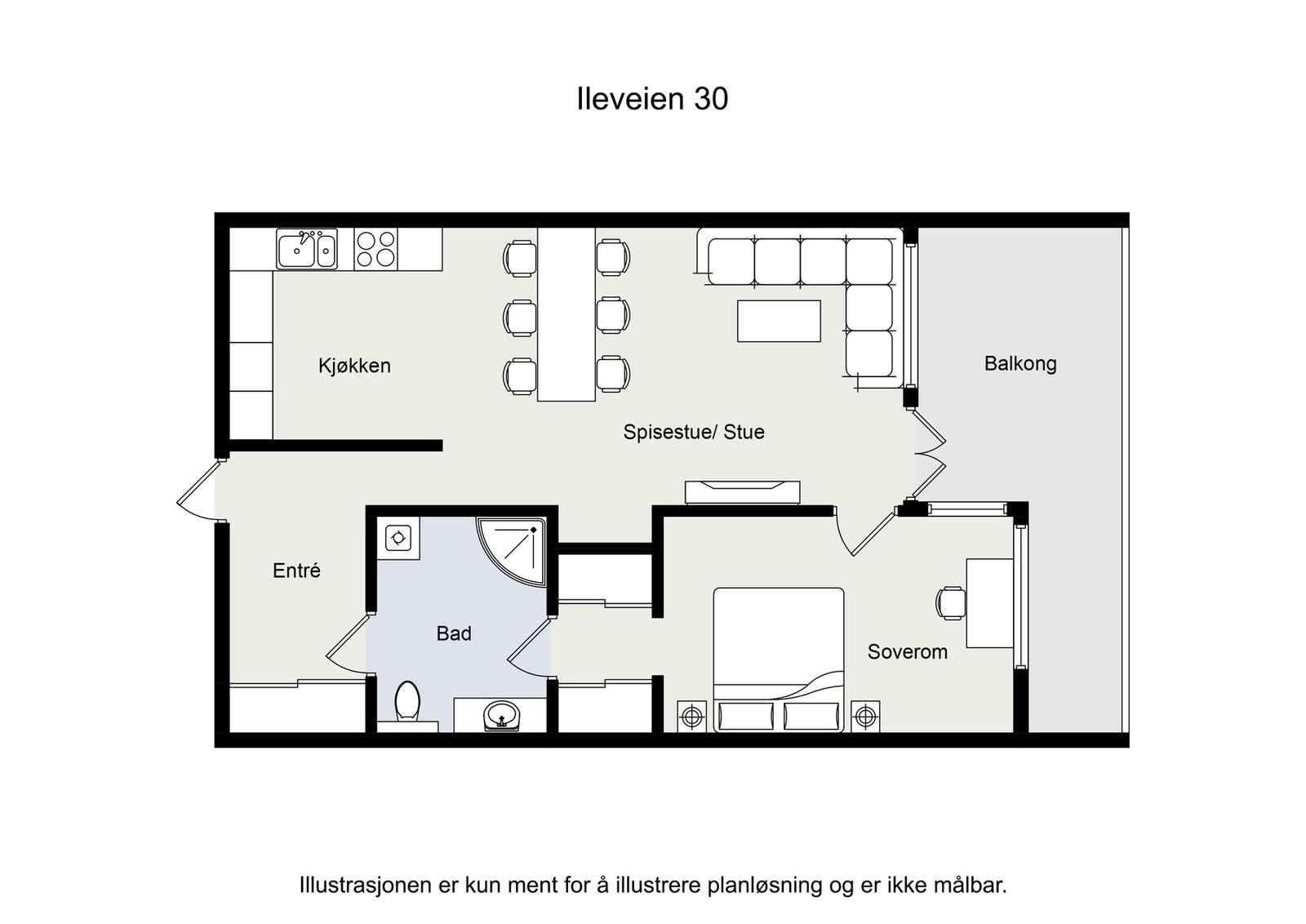 Her ser du planløsningen på leiligheten Galleribilde