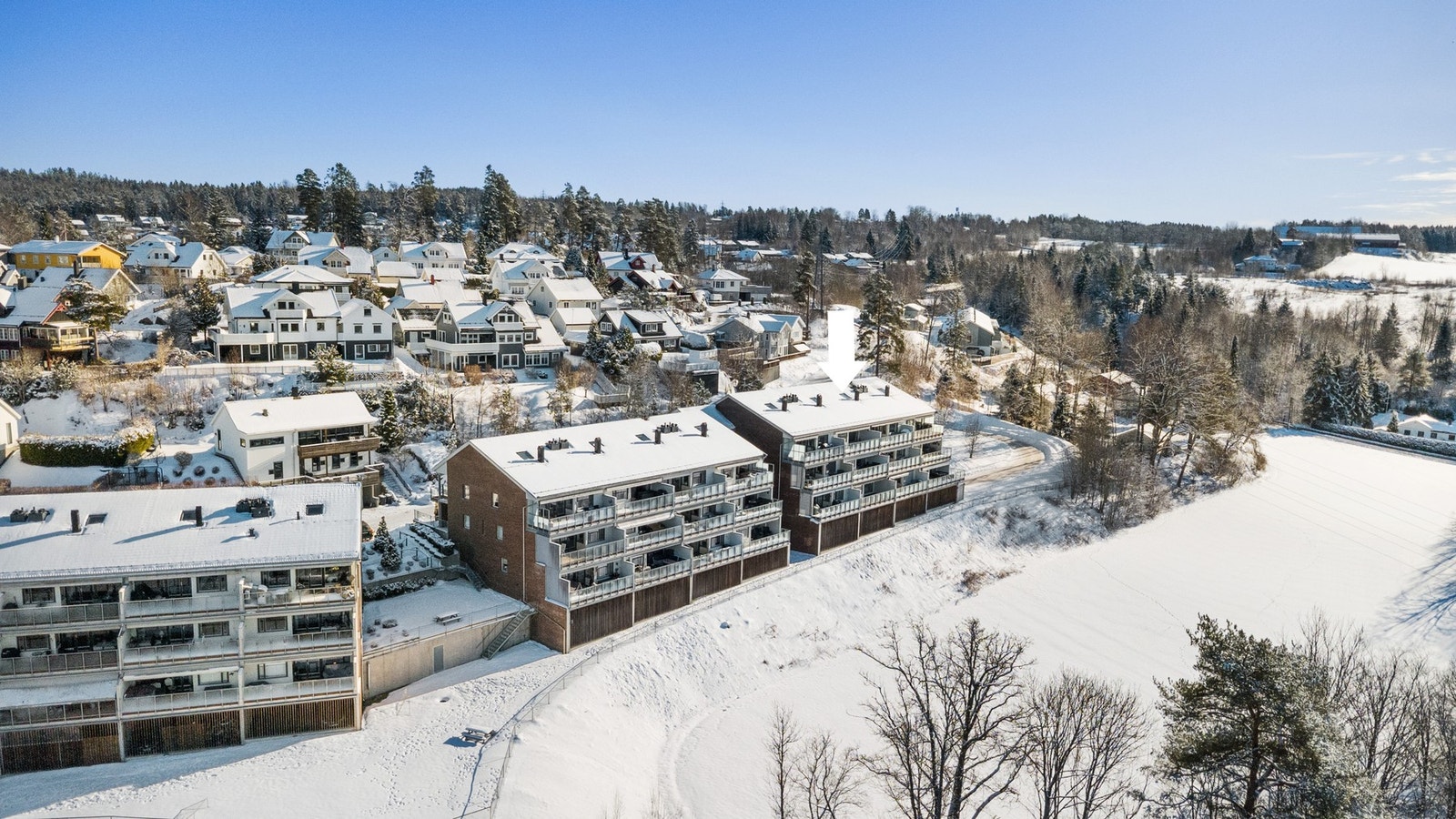 Leilighetene i Ileveien ligger på Togrenda innerst i blindvei i rolige omgivelser Galleribilde