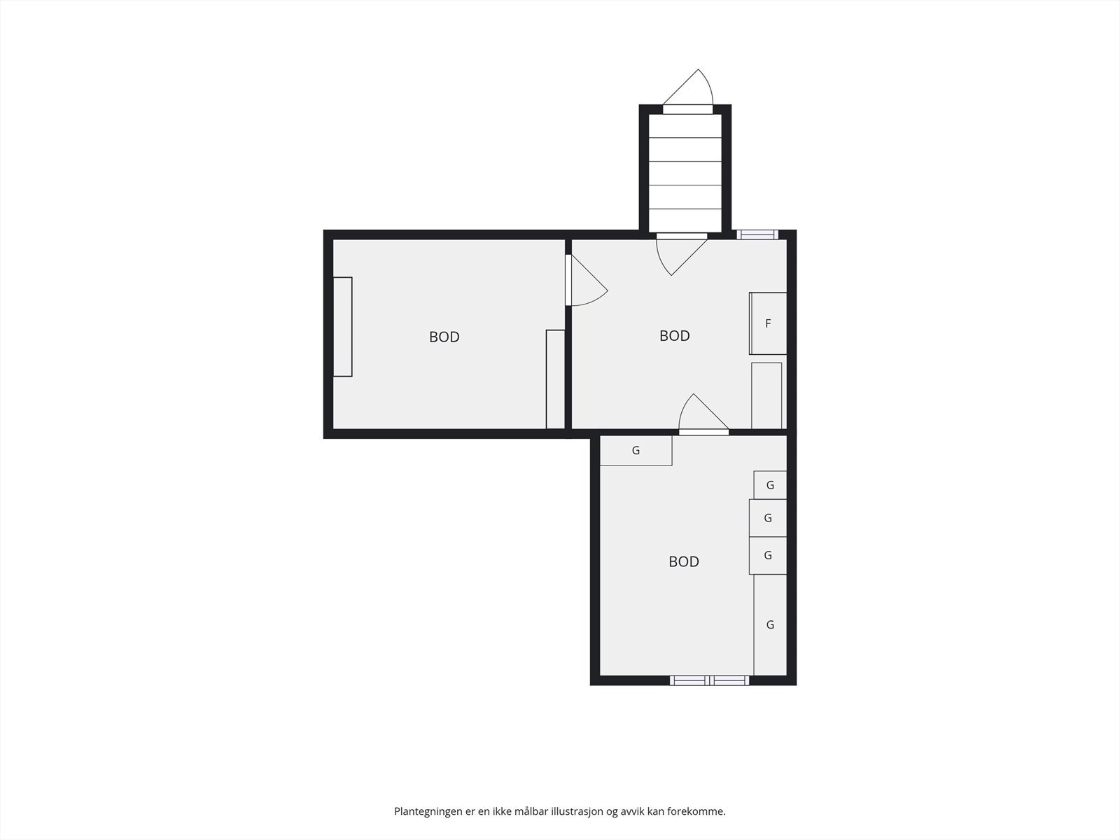 Plantegning kjeller. Galleribilde