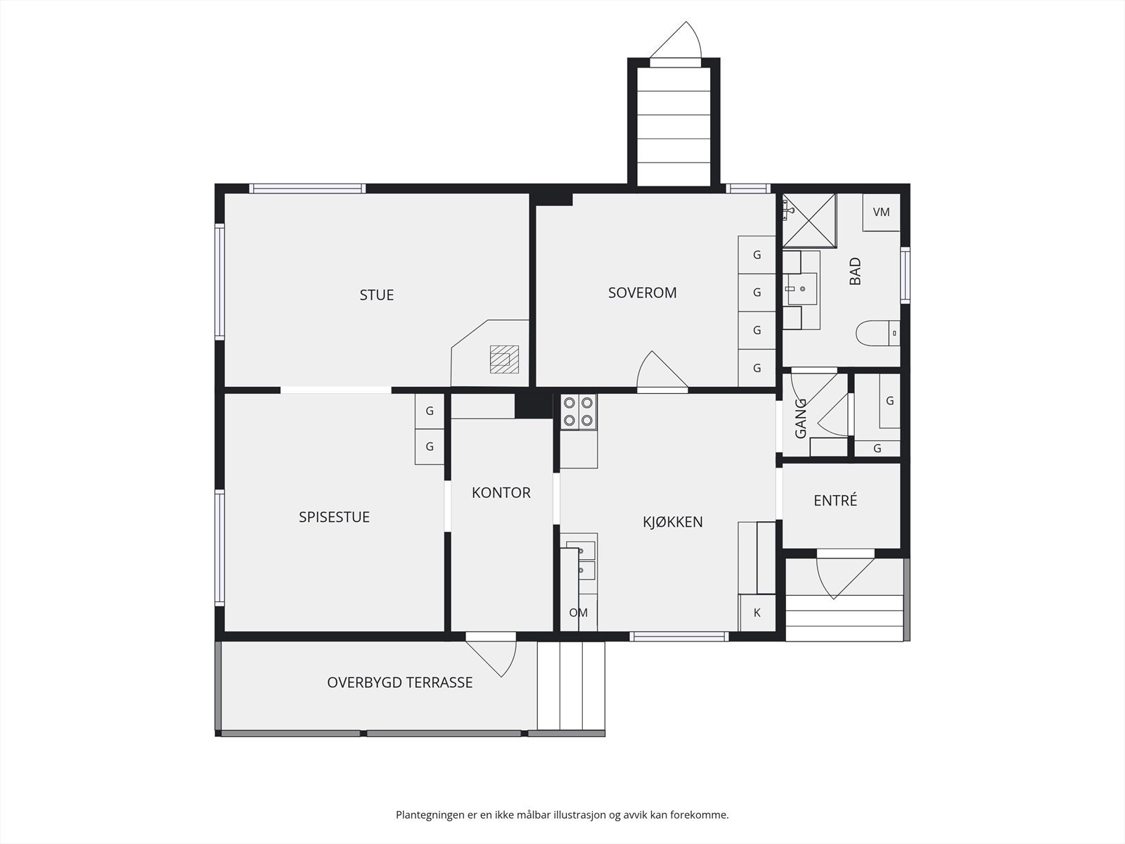 Planløsning 1. etasje. Galleribilde