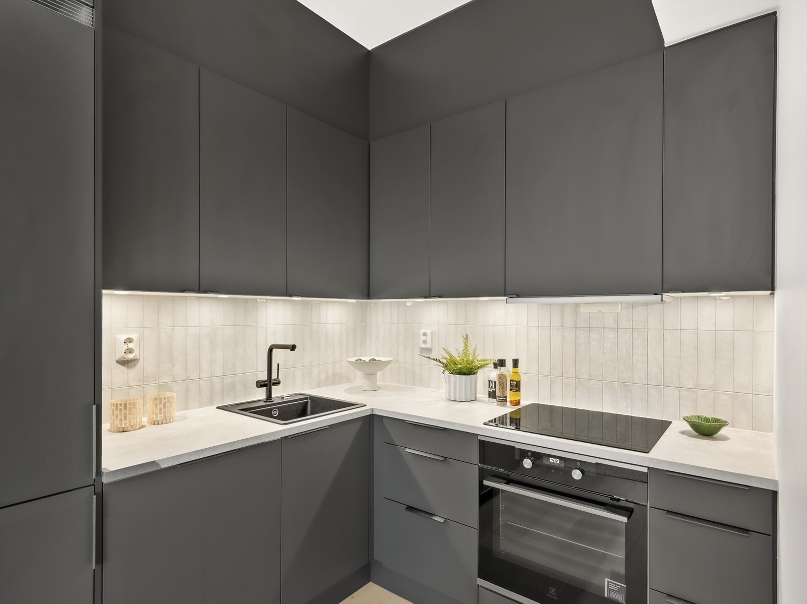 Varmtvann fra sentralanlegg er inkludert i felleskostnadene, noe som gir forutsigbarhet. Galleribilde