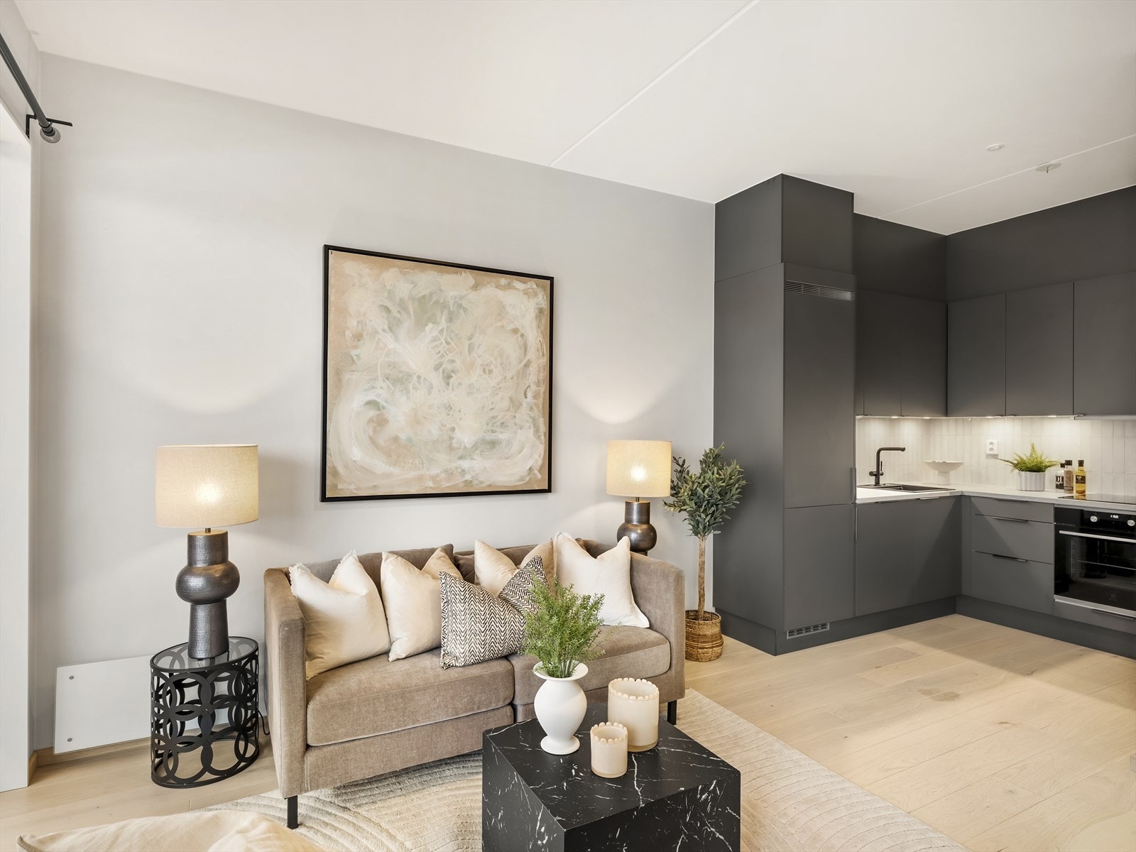 Som beboer får du tilgang til det unike Plussbolig® -konseptet med felles treningsrom og selskapslokale. Galleribilde