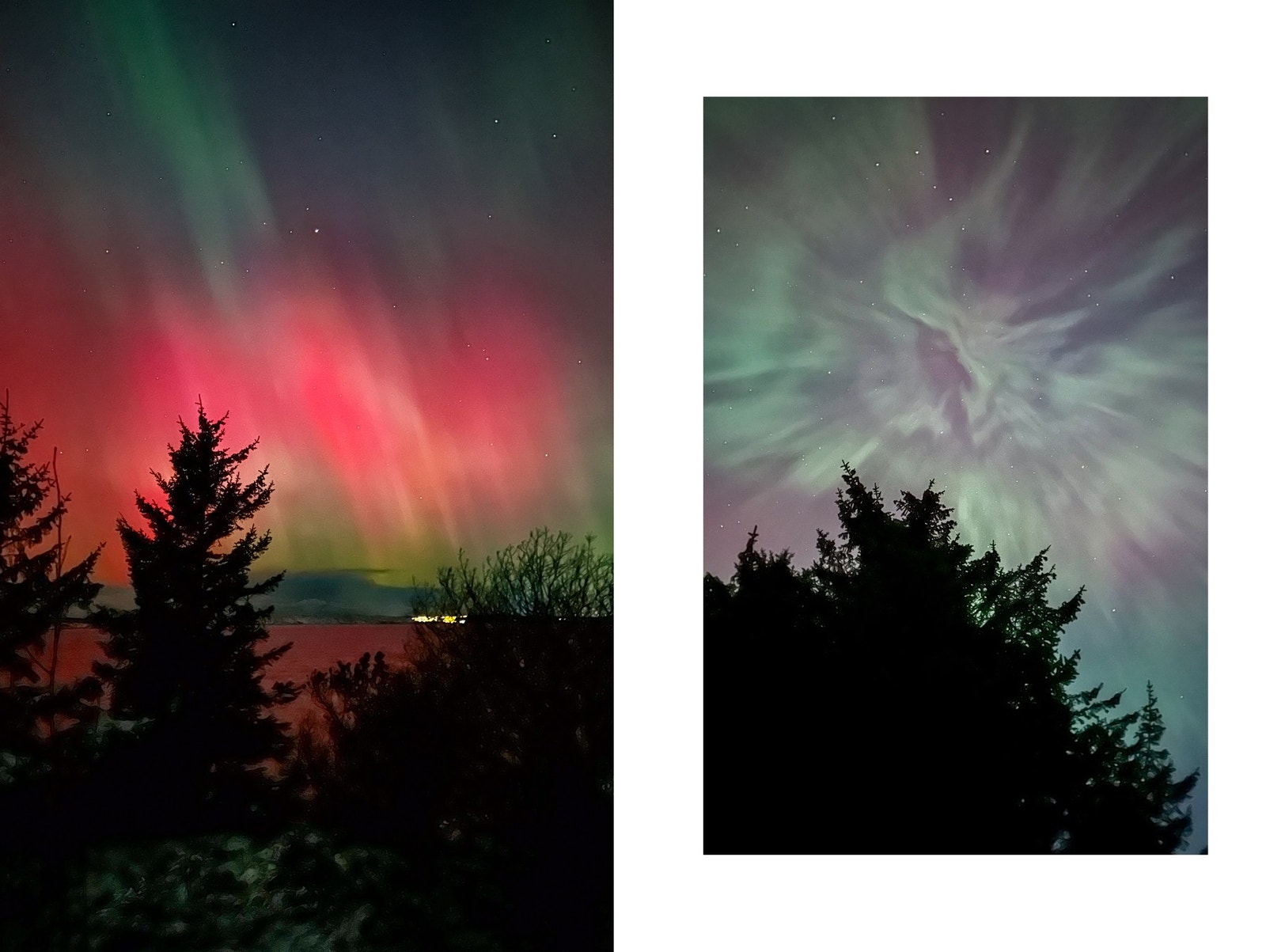 - Selgers egne bilder av spektakulært nordlys sett fra eiendommen - Galleribilde