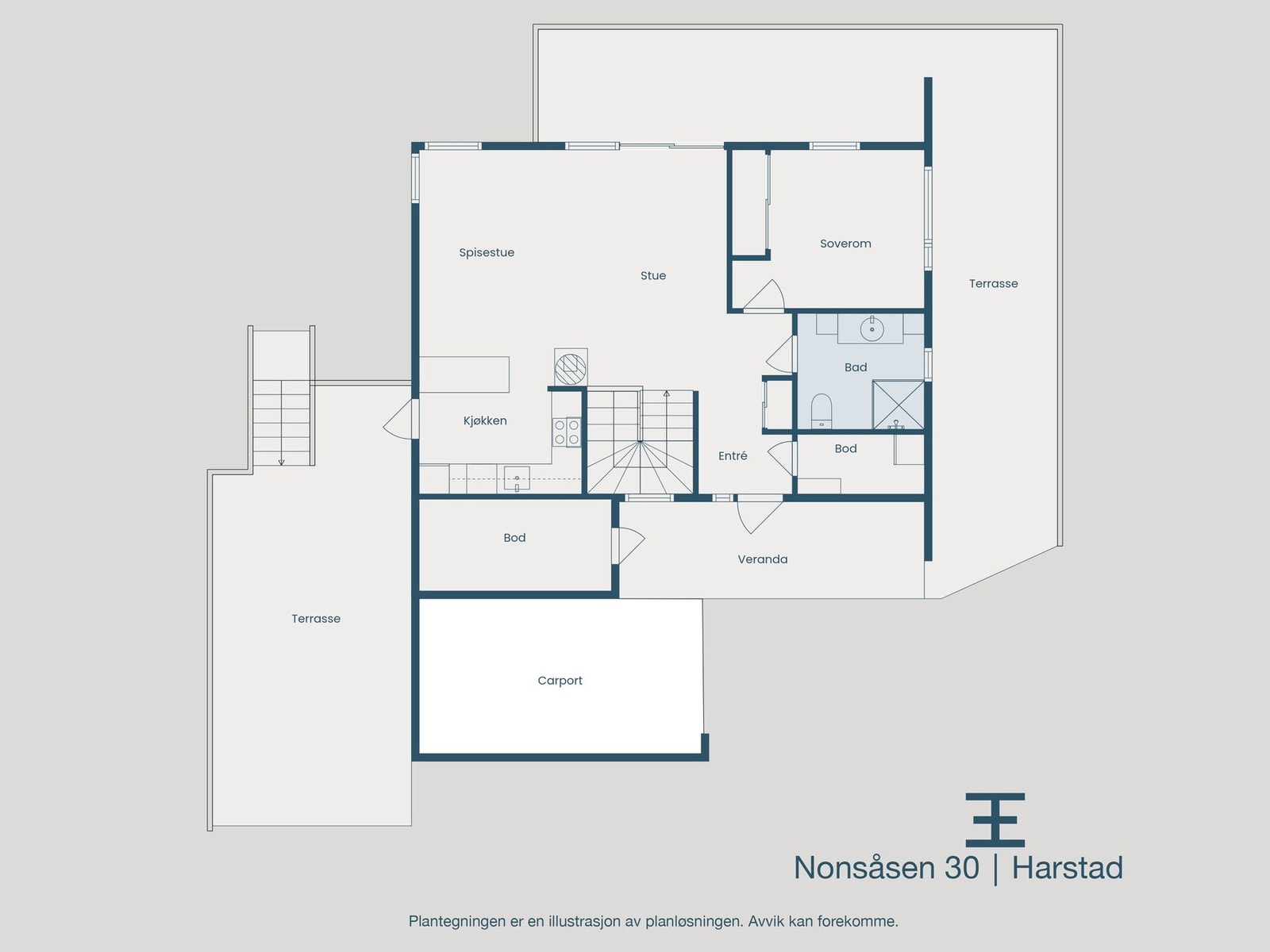 Plantegning 1.etasje Galleribilde