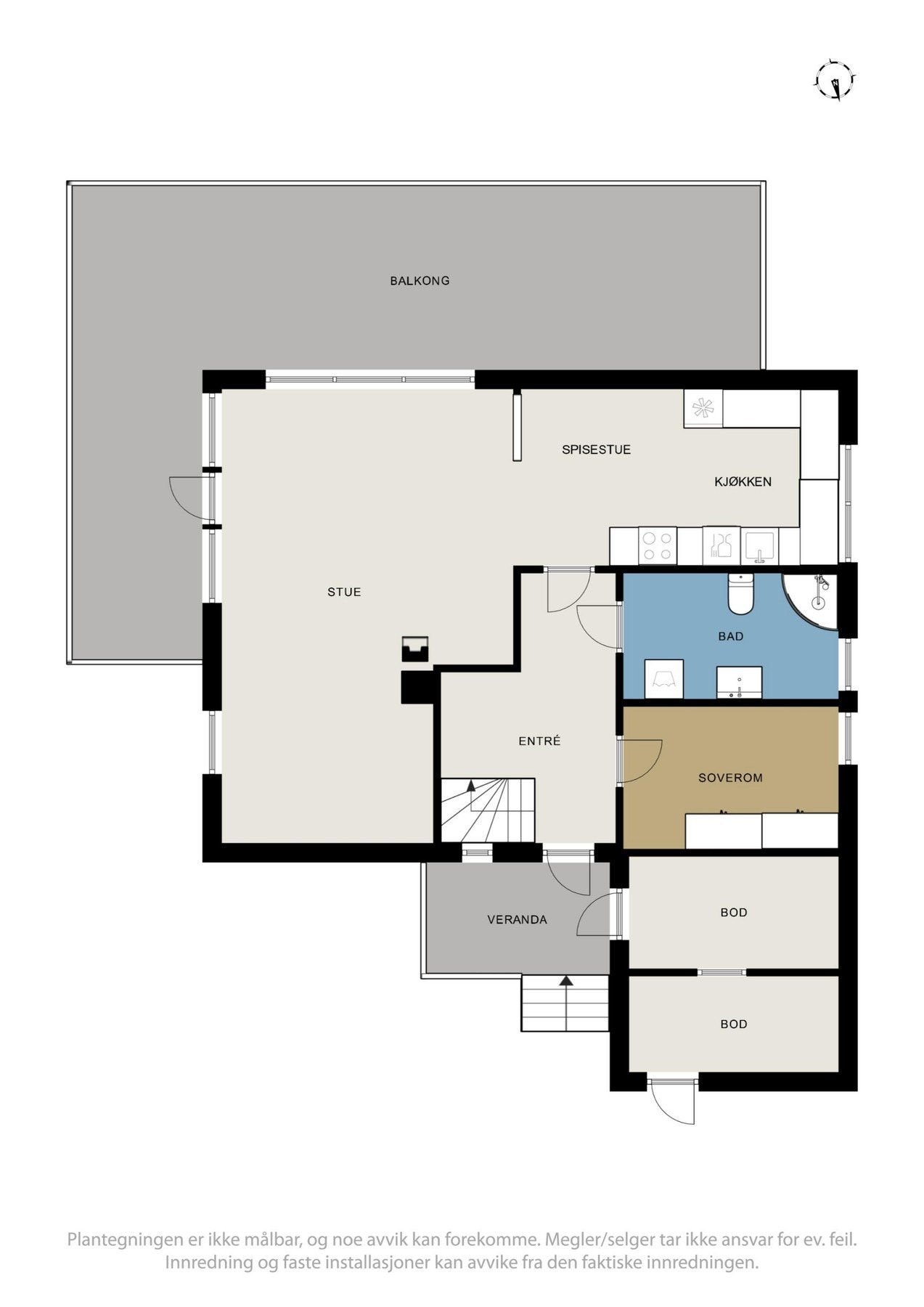 Planskisse hovedetasje. Galleribilde