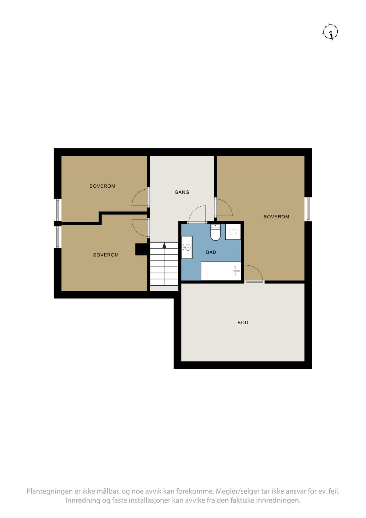 Planskisse loft. Galleribilde