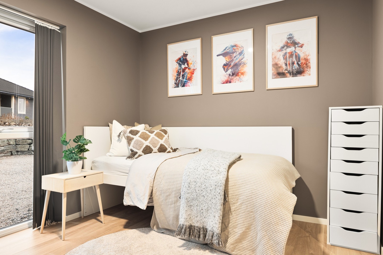 Soverommet måler 9,6 kvm. Galleribilde