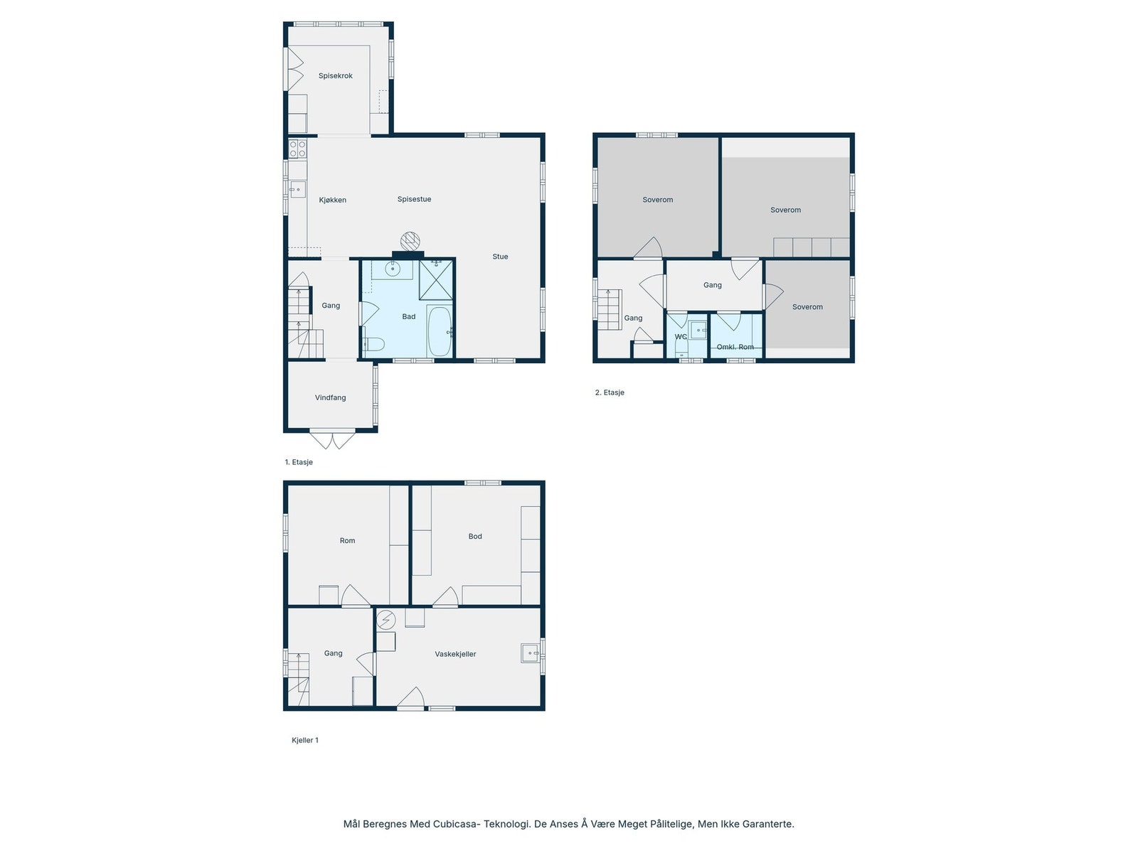 Plantegning alle plan Galleribilde