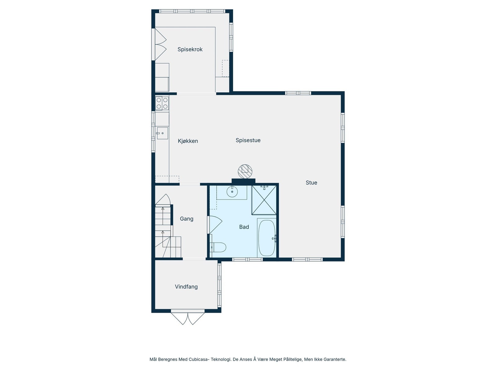 Plantegning 1. etasje Galleribilde