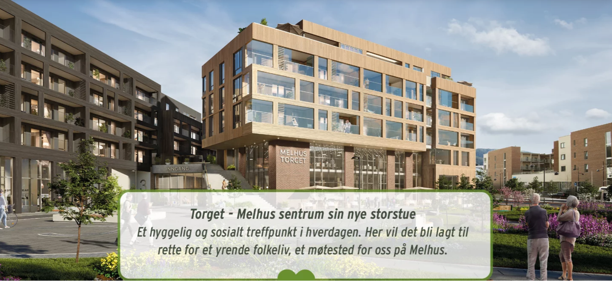 Melhustorget, utvendig Galleribilde