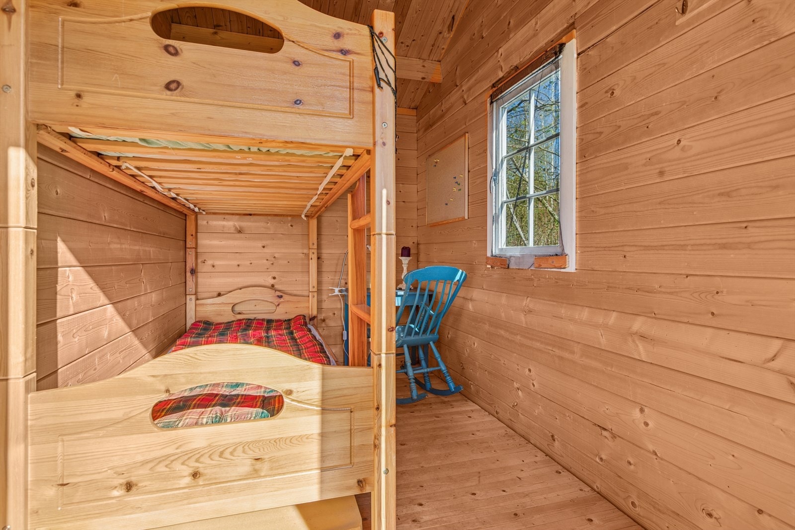 Det ene rommet er i dag innredet med ekstra soveplasser. Galleribilde