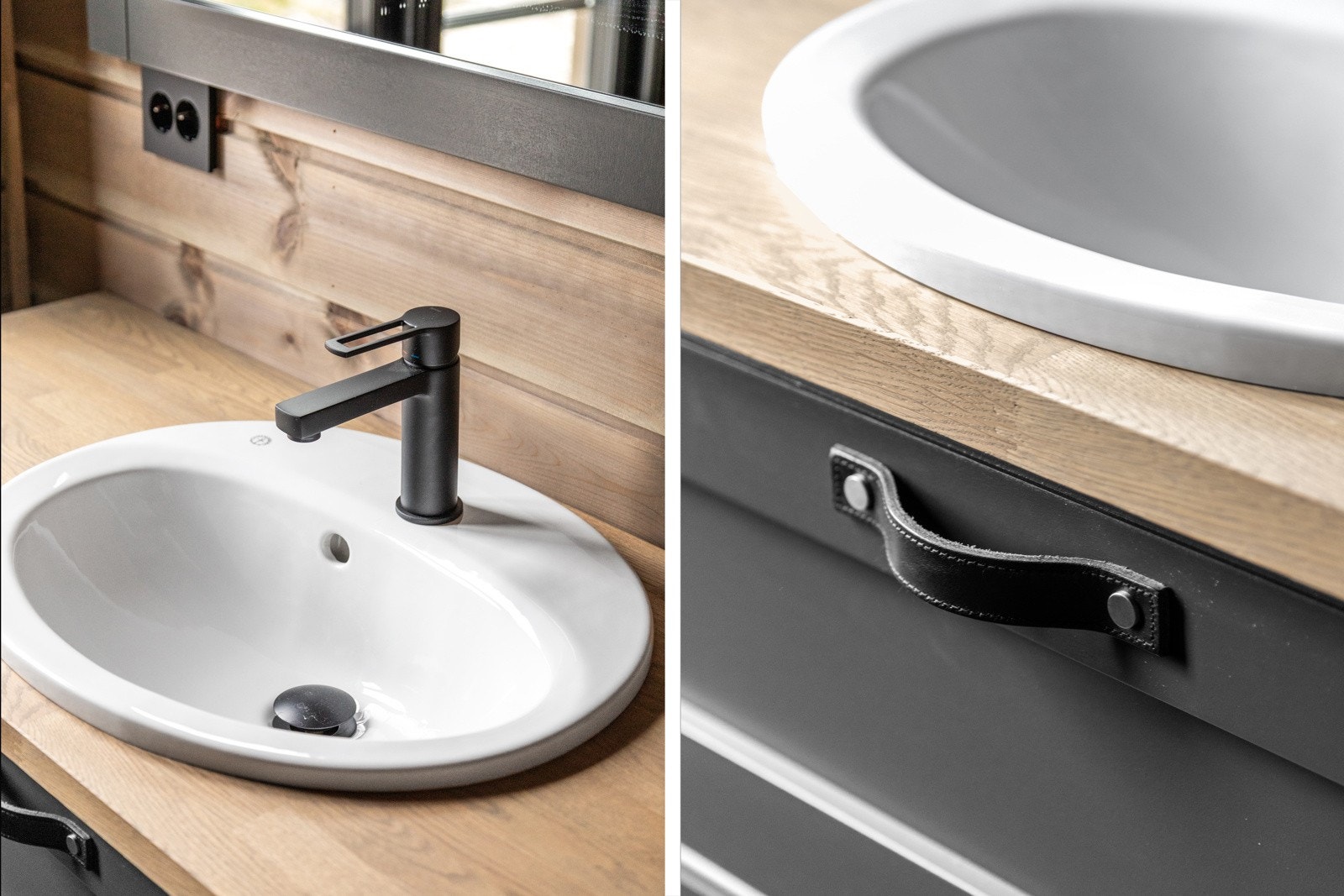 Flott innredning fra Kistefoss, som tar igjen stilen ved kjøkken og innvendige dører. Galleribilde