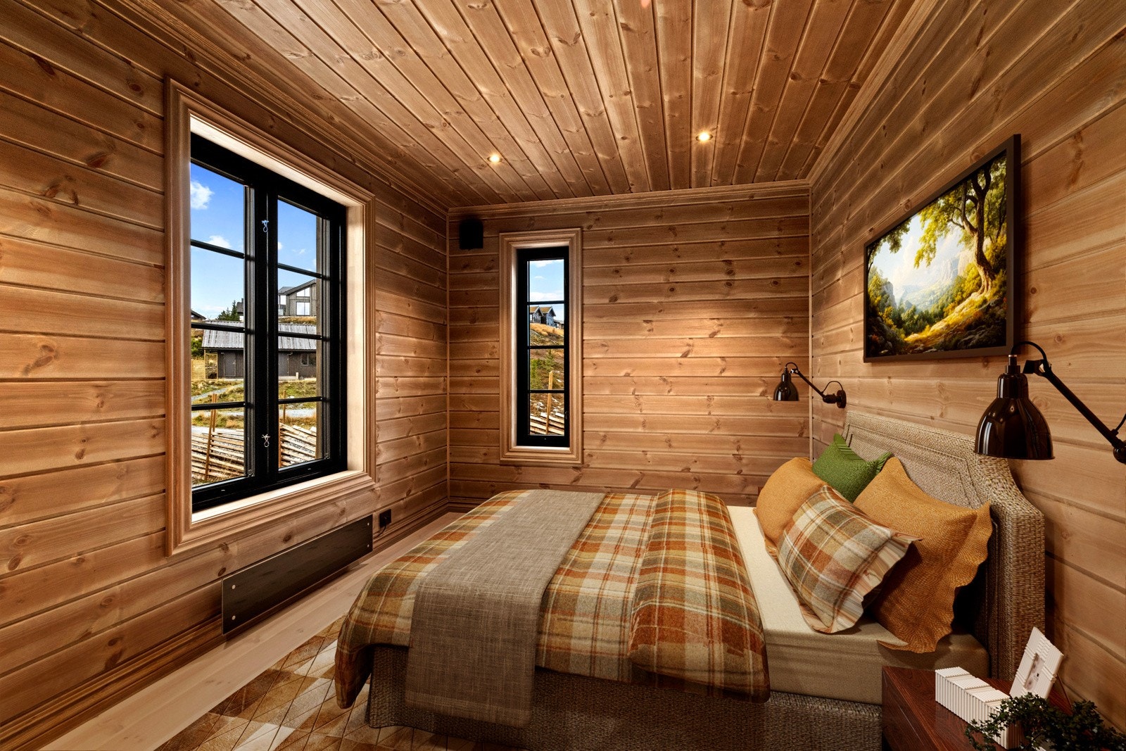 Hovedsoverom med direkte adgang til eget bad. (digitalt stylet). Galleribilde