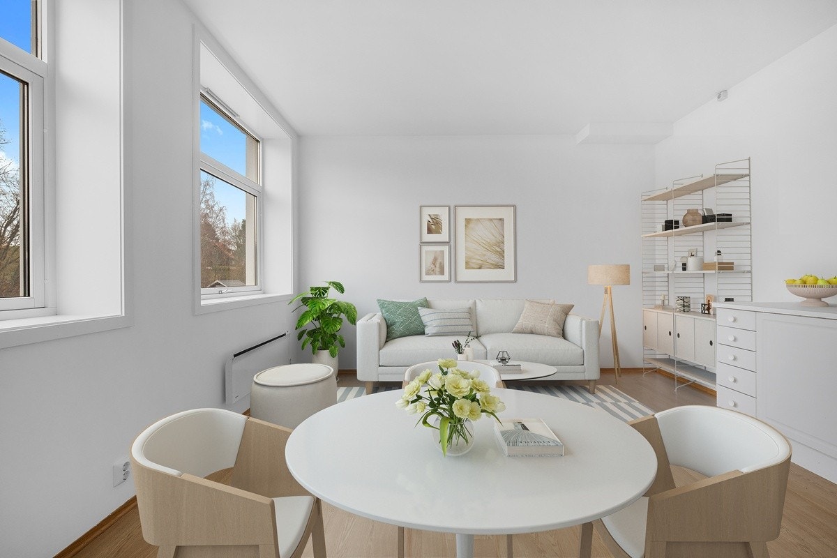 Stue og kjøkken. Galleribilde