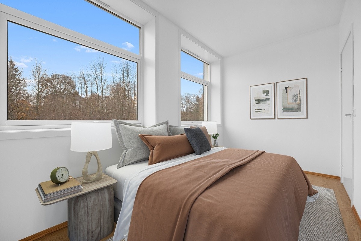 Soverom. Digitalt møblert Galleribilde