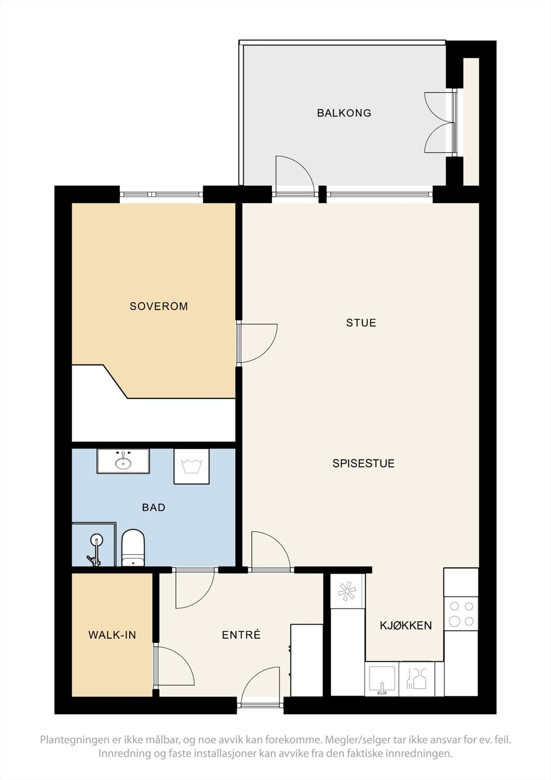 Eierleilighet i 4. etasje med moderne planløsning. Galleribilde