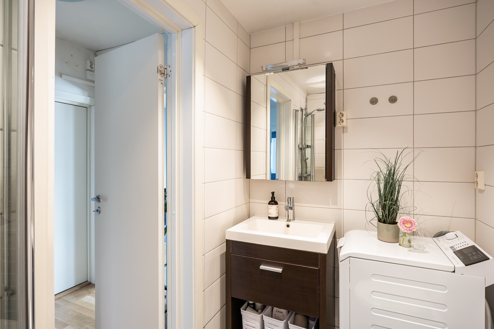 Det er opplegg for vaskemaskin. Galleribilde