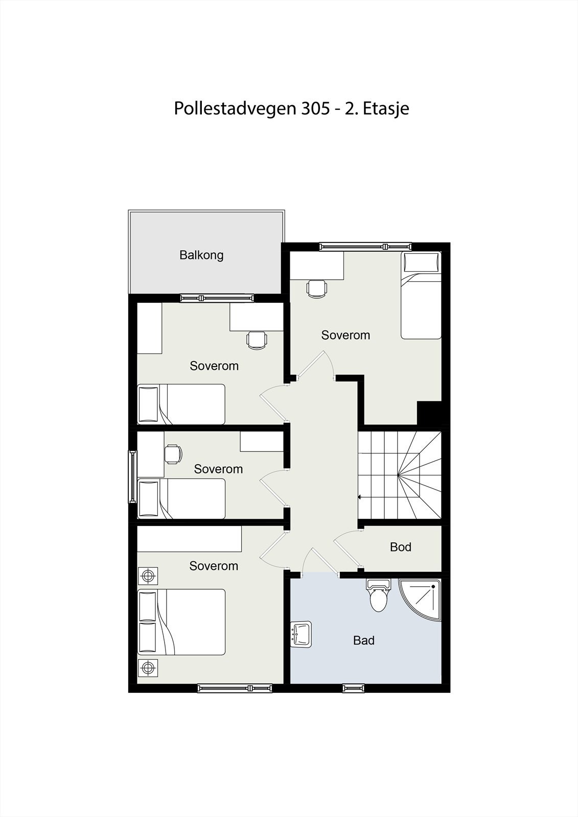 Plantegning 2. etasje. Galleribilde