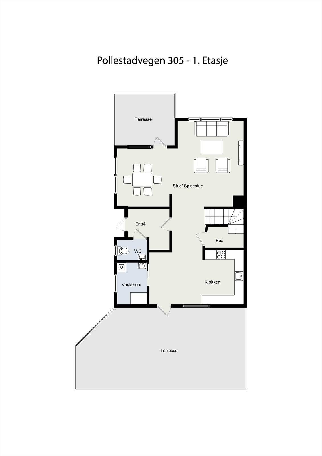 Plantegning 1. etasje. Galleribilde