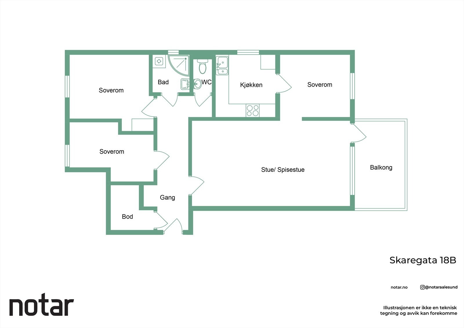 Planskisse Galleribilde