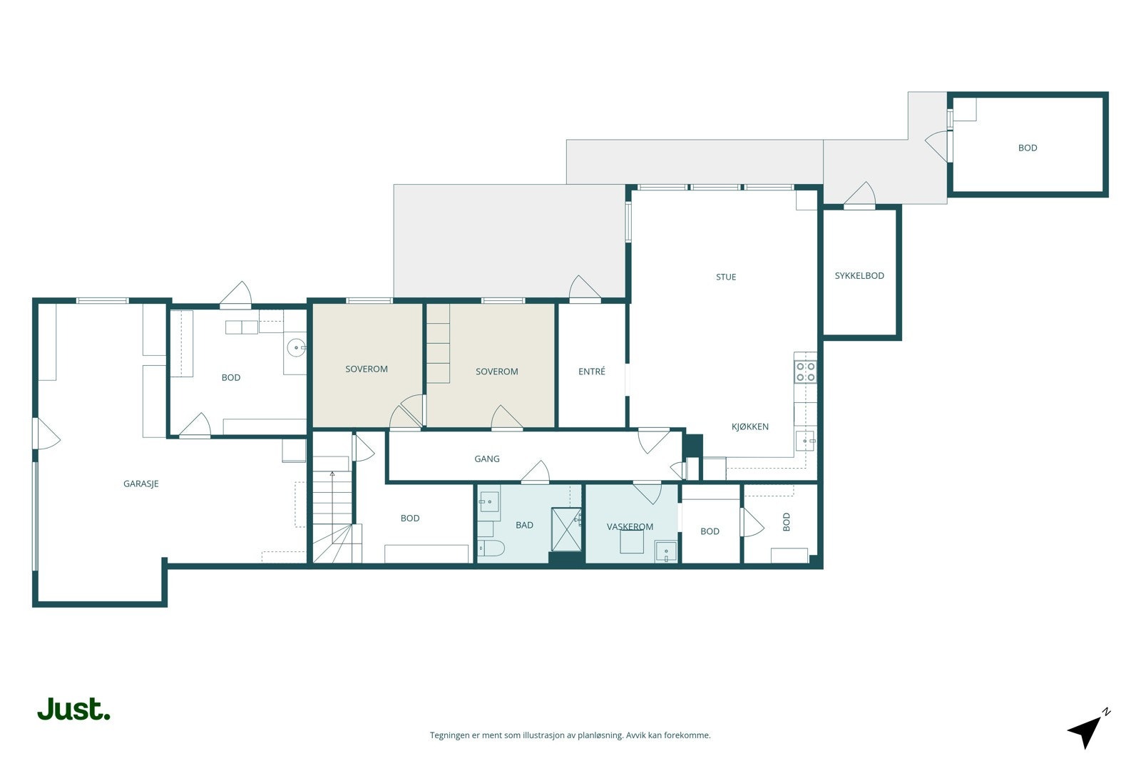 Planskisse sokkel Galleribilde