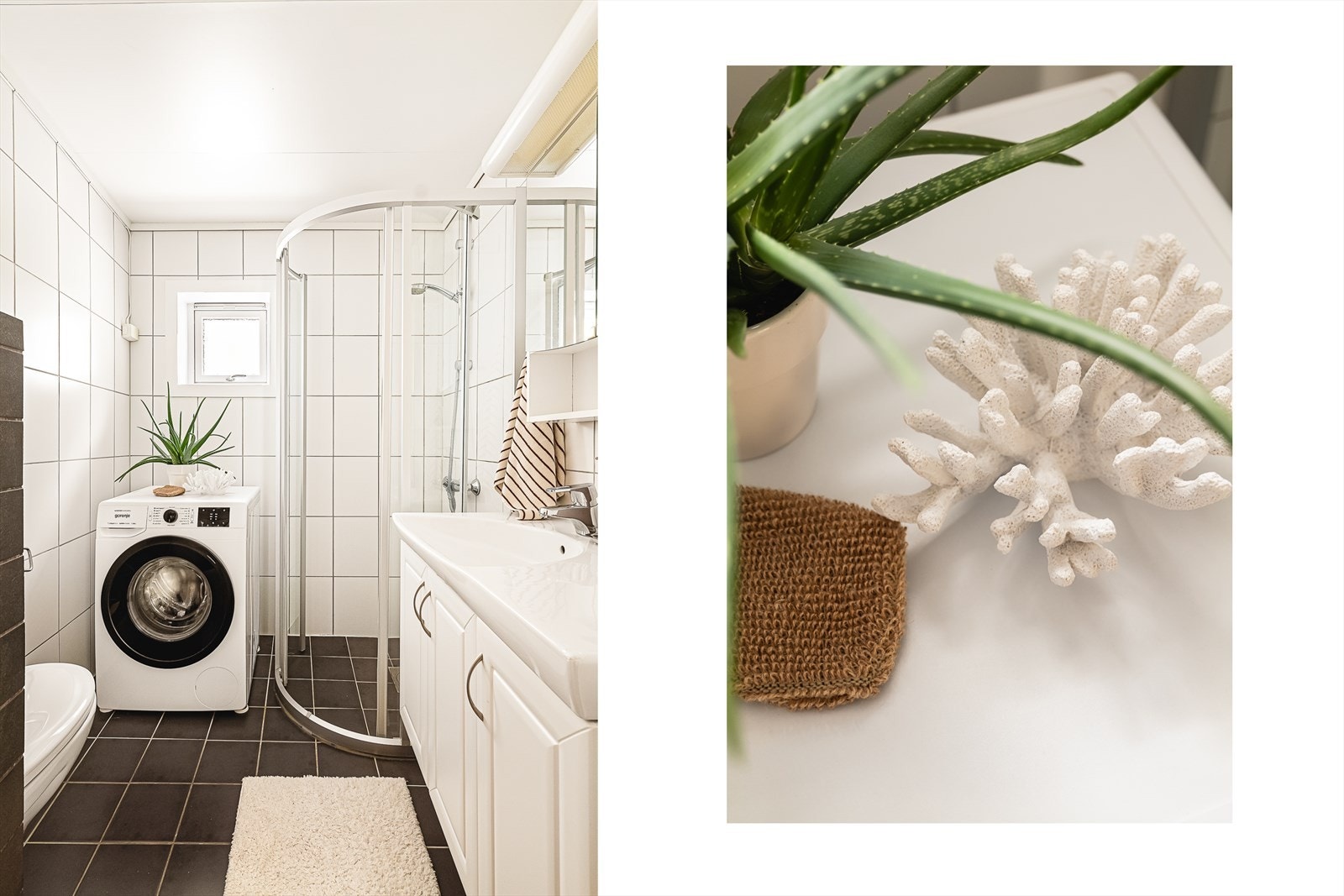 Pent og klassisk med opplegg for vaskemaskin. Galleribilde