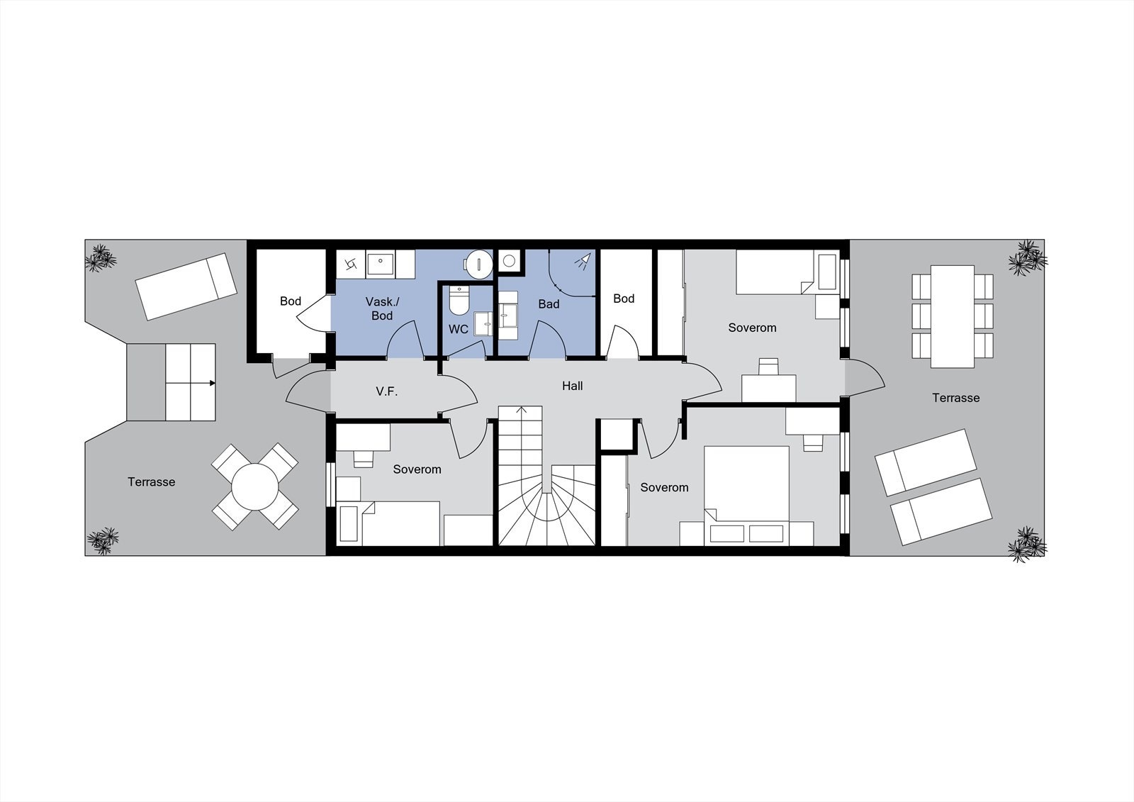 Planløsning 1. etasje Galleribilde