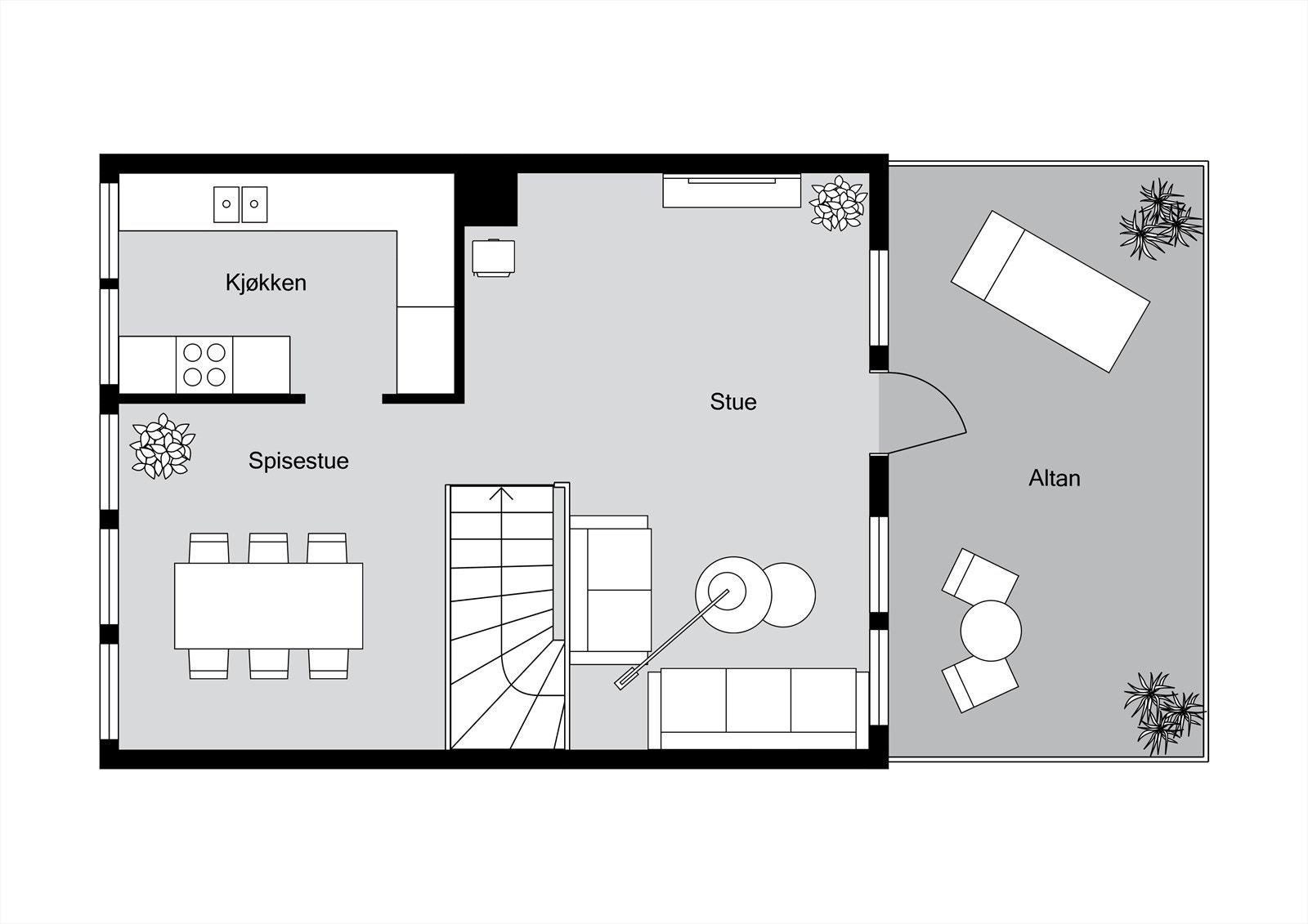 Planløsning 2. etasje Galleribilde