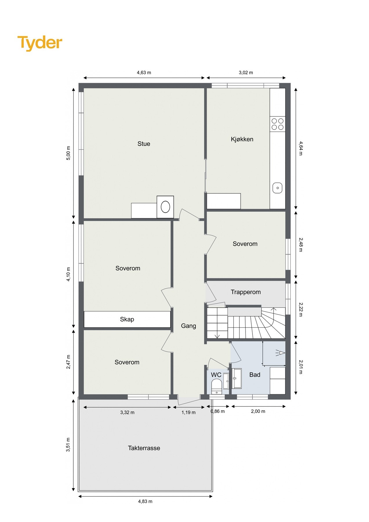 Plantegning - 2. etasje. Galleribilde