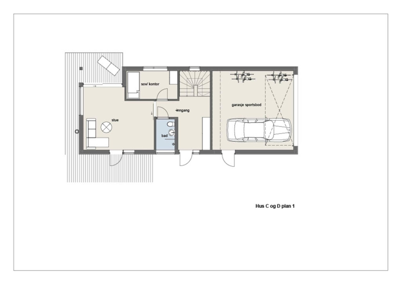 Plantegning 1 etg Galleribilde