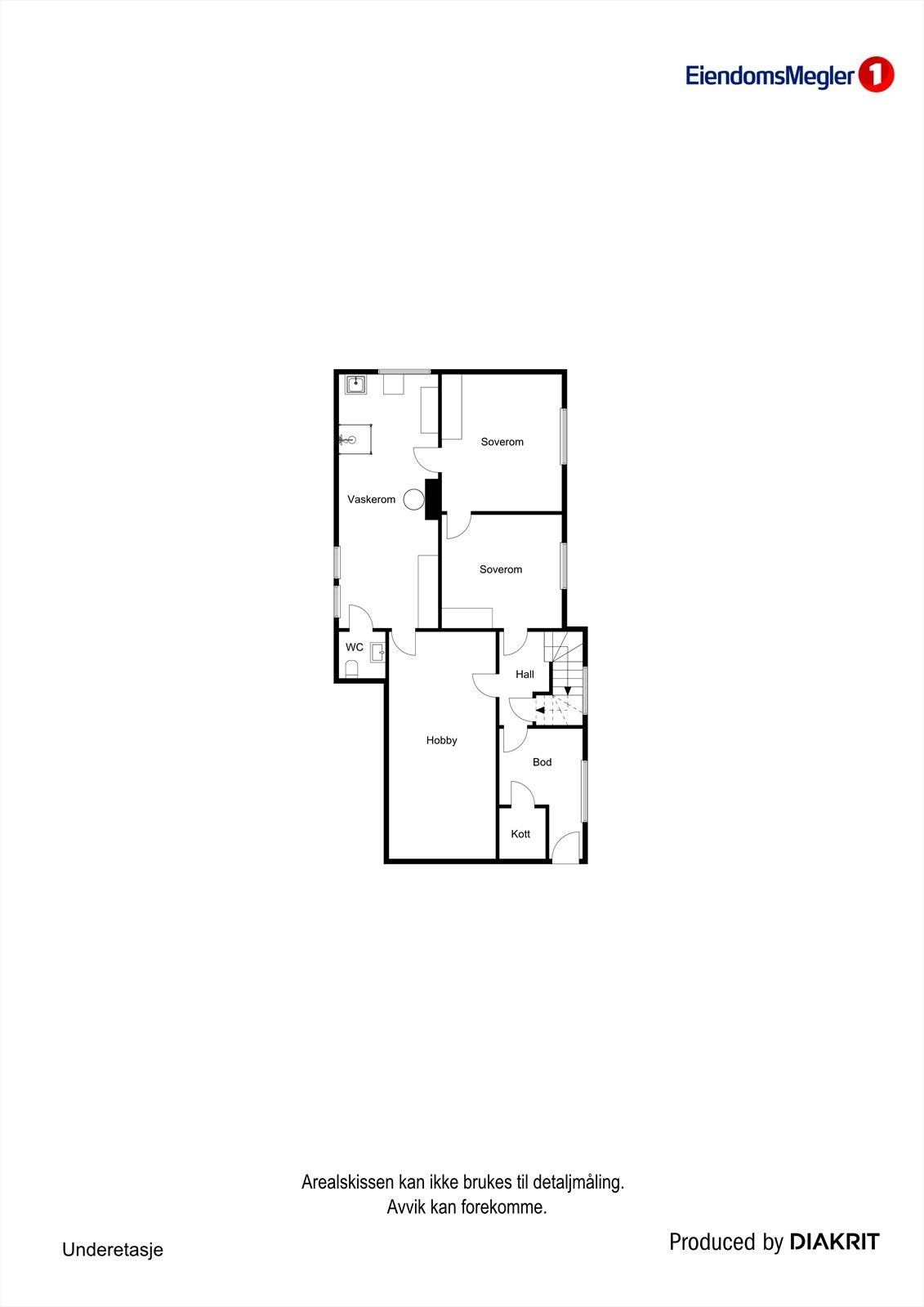 Plantegning underetasje Galleribilde