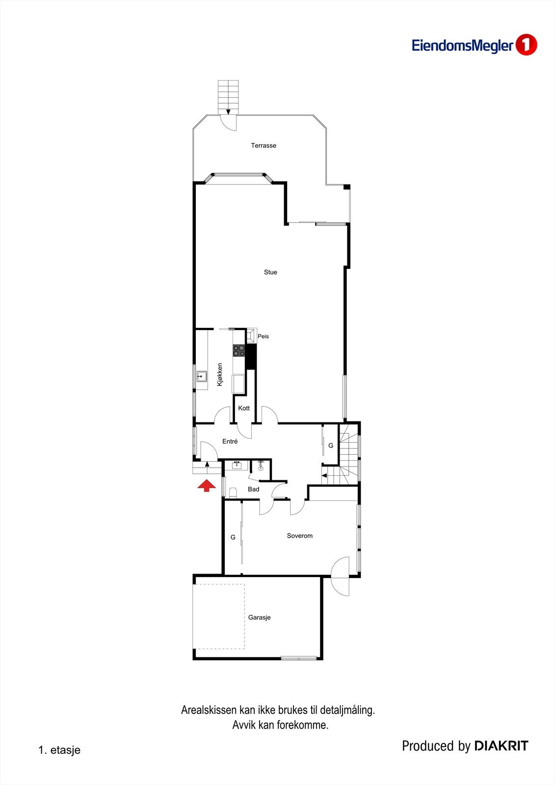 Plantegning hovedetasje Galleribilde